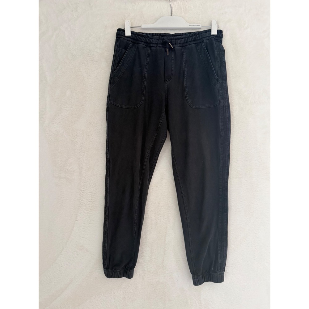Athleta Farallon Jogger Pants Washed Black Charcoal Cotton Stretch Size 6